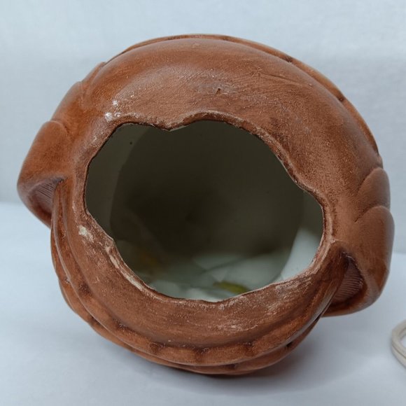 Vintage Handmade Ceramic Owl Light Hobbyist Hand Painted Electric Bird Lamp - Picture 11 of 16